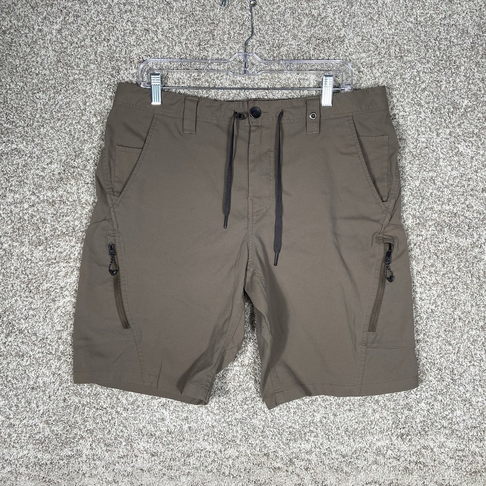 686 Anything Hybrid Cargo Shorts Mens 34 Brown Technical Stretch Water Repellent